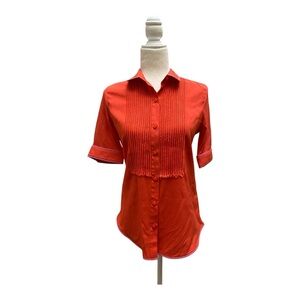 Women's Red Button-Up Blouse